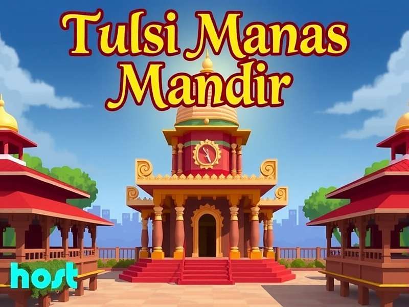 Tulsi Manas Mandir game cover showing the temple with traditional Indian art elements